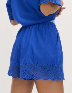 Pure Cotton Cutwork Beach Shorts