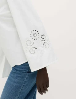 Pure Cotton Cutwork Detail Blouse