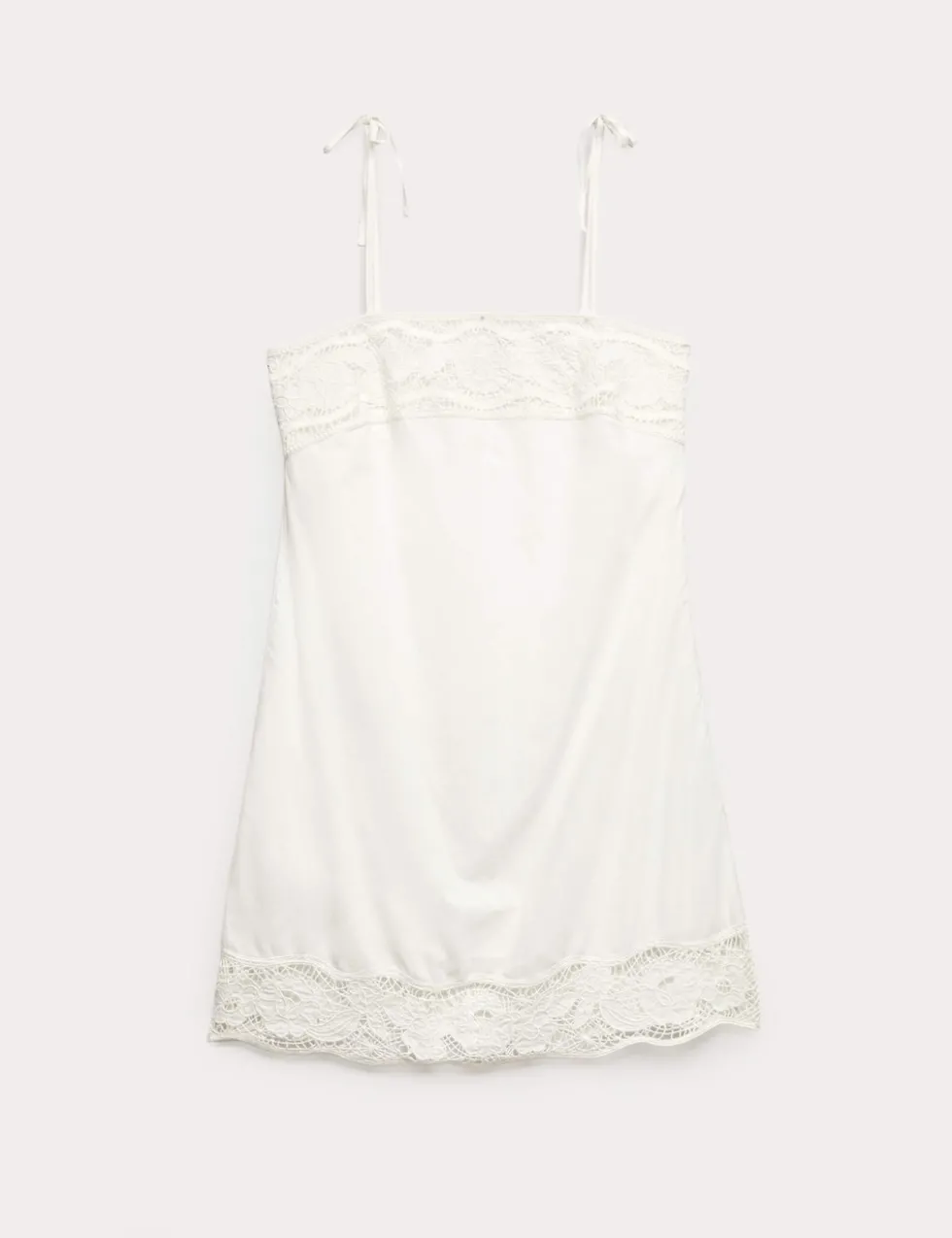 Pure Cotton Cutwork Mini Cami Dress