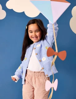 Pure Cotton Daisy Cardigan (6 Mths-9 Yrs)