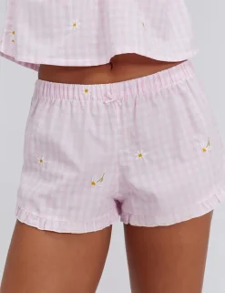 Pure Cotton Daisy Gingham Pyjamas in a Bag