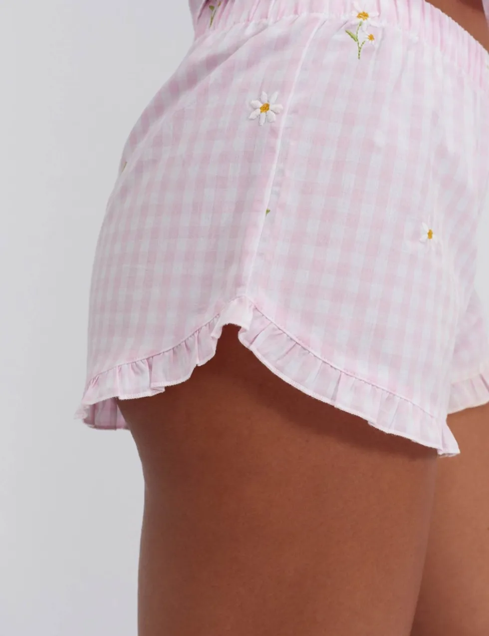 Pure Cotton Daisy Gingham Pyjamas in a Bag