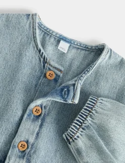 Pure Cotton Denim Boilersuit (0-3 Yrs)