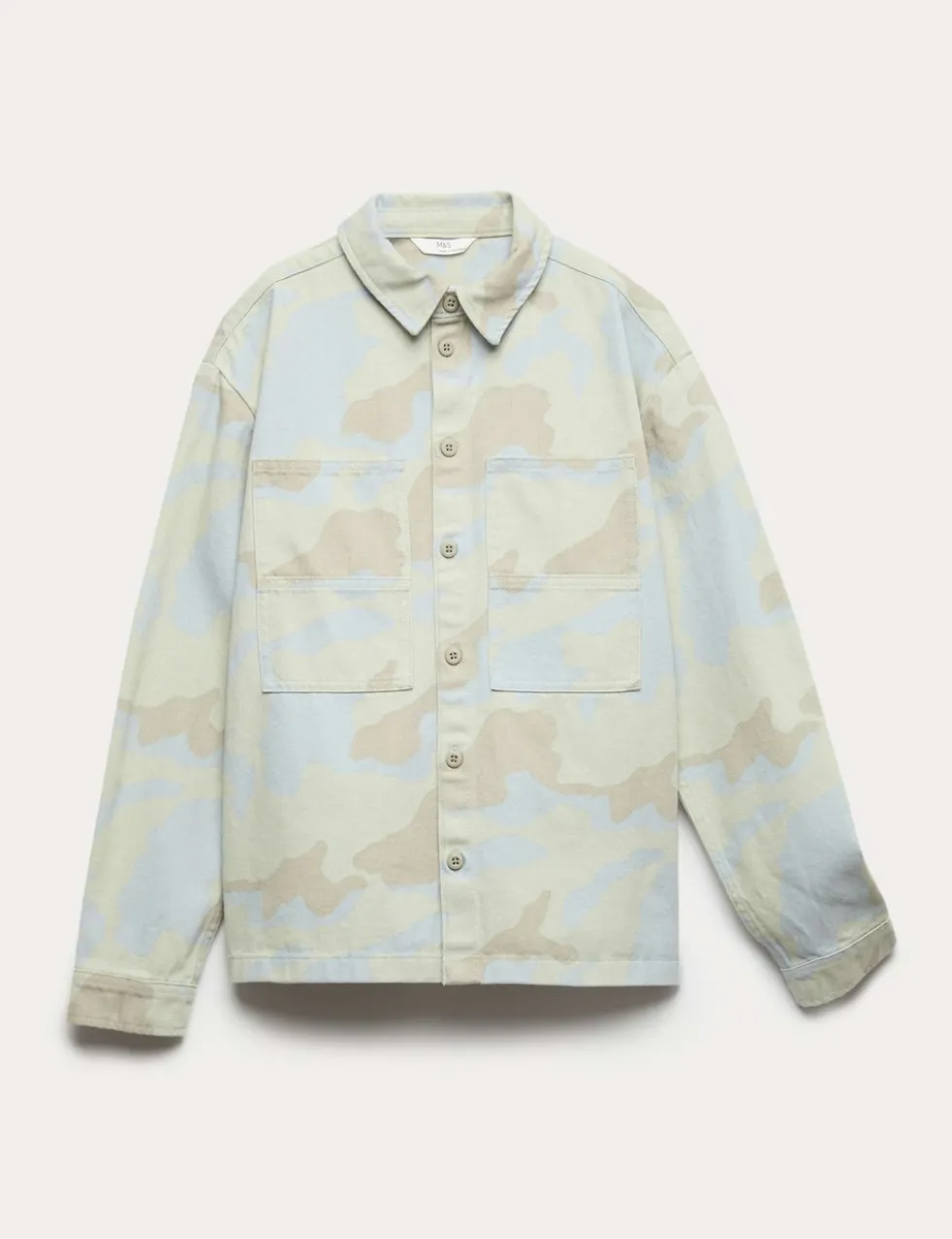 Pure Cotton Denim Camouflage Shirt (6-16 Yrs)