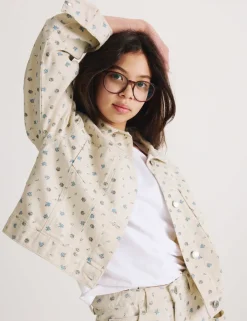 Pure Cotton Denim Ditsy Floral Jacket (2-16 Yrs)
