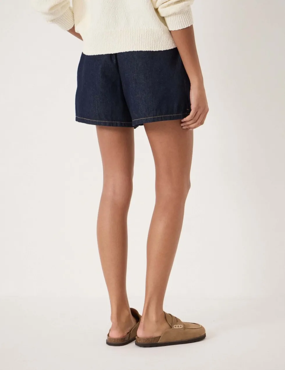 Pure Cotton Denim High Waisted Shorts