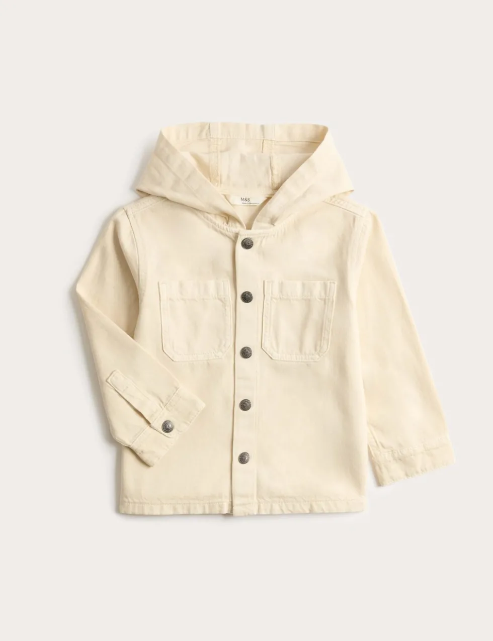 Pure Cotton Denim Hooded Shirt (2-8 Yrs)