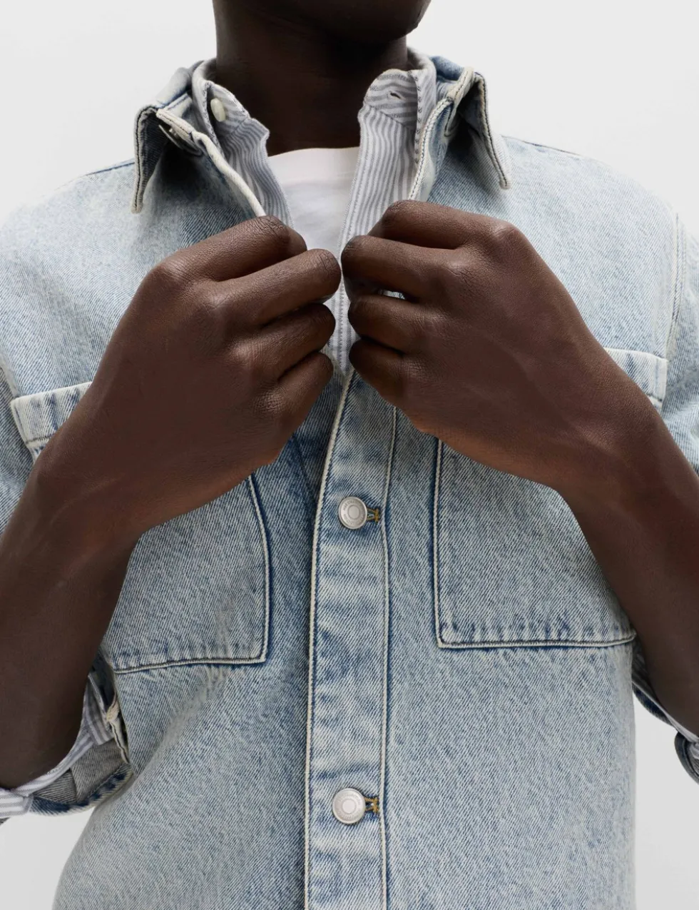 Pure Cotton Denim Overshirt