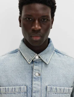 Pure Cotton Denim Overshirt