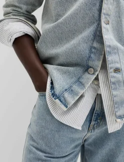 Pure Cotton Denim Overshirt