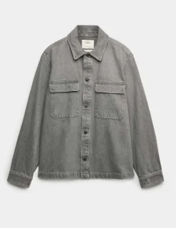 Pure Cotton Denim Overshirt