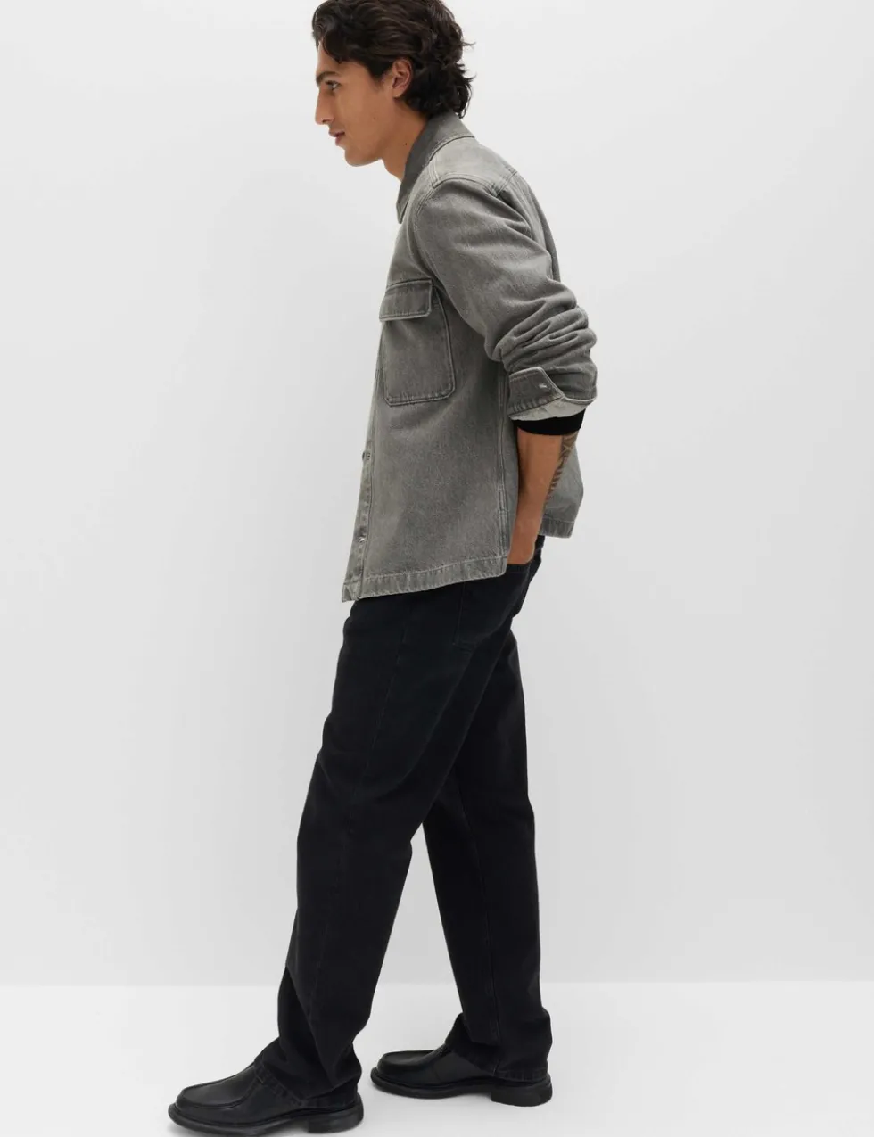 Pure Cotton Denim Overshirt