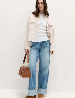 Pure Cotton Denim Shacket