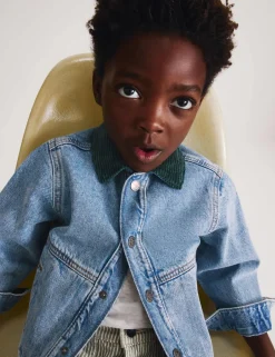 Pure Cotton Denim Shacket (2-8 Yrs)