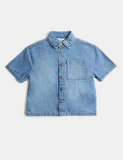 Pure Cotton Denim Shirt (2-8 Yrs)