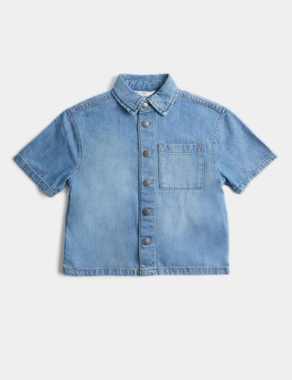 Pure Cotton Denim Shirt (2-8 Yrs)