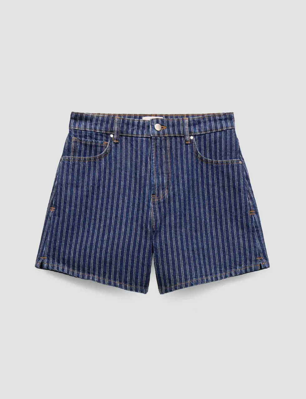 Pure Cotton Denim Striped Shorts