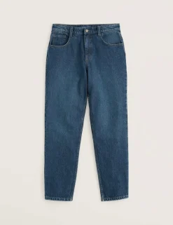 Pure Cotton Denim Tapered Fit Jeans