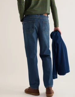 Pure Cotton Denim Tapered Fit Jeans