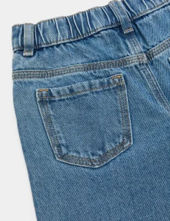 Pure Cotton Denim Turn Up Jeans (2-10 Yrs)
