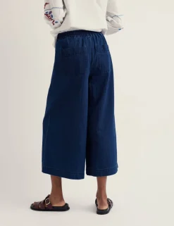 Pure Cotton Denim Wide Leg Culottes