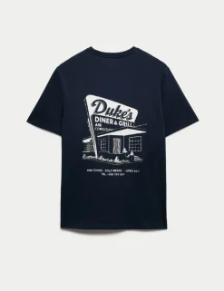 Pure Cotton Diner Graphic Pyjama Set