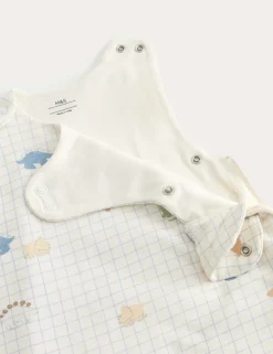 Pure Cotton Dinosaur 1.5 Tog Sleeping Bag (0-3 Yrs)