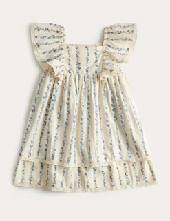Pure Cotton Ditsy Floral Dress (2-10 Yrs)