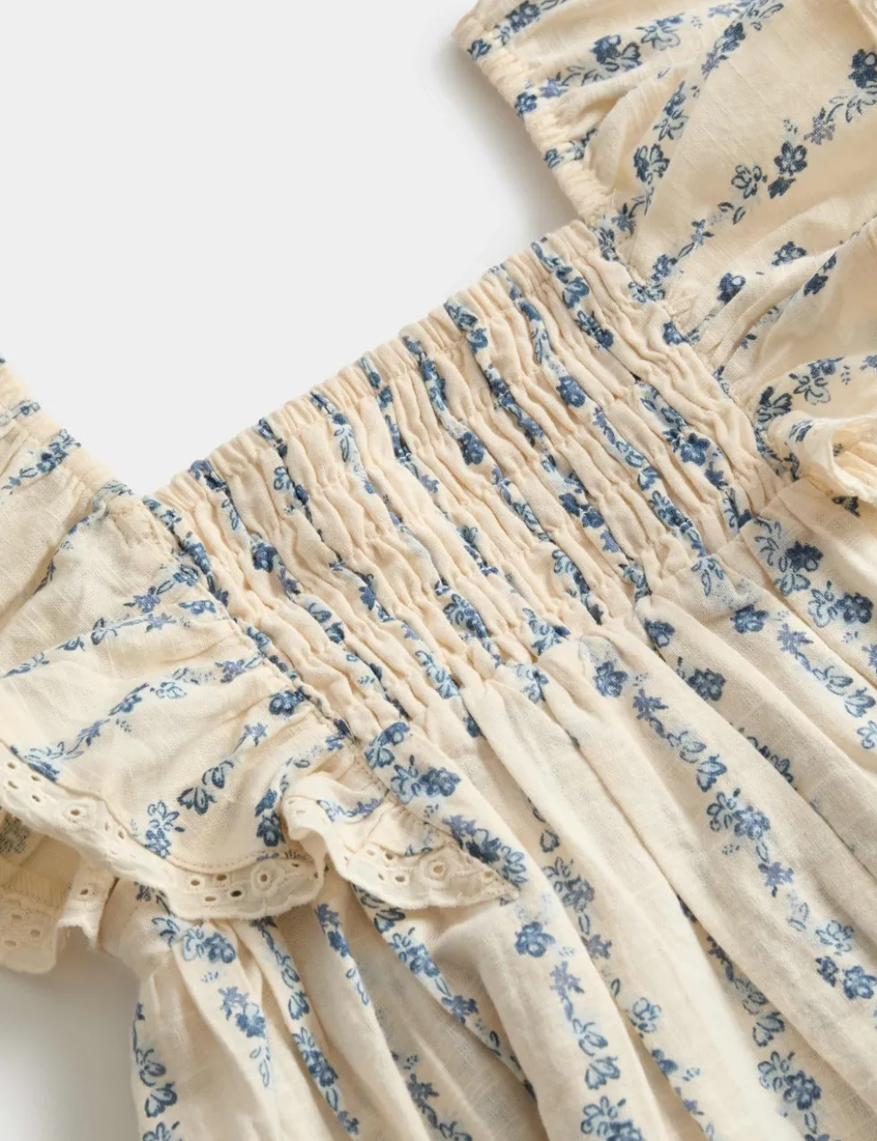 Pure Cotton Ditsy Floral Dress (2-10 Yrs)