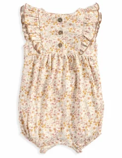 Pure Cotton Ditsy Print Shortie Romper (0-12 Mths)