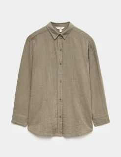 Pure Cotton Double Cloth Beach Shirt