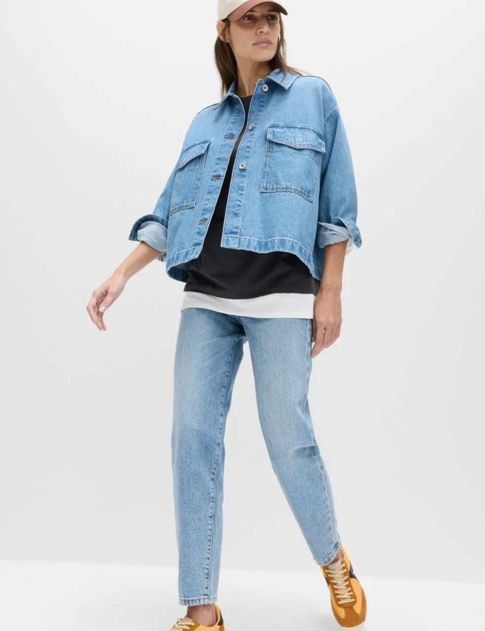 Pure Cotton Double Layer Oversized T-Shirt