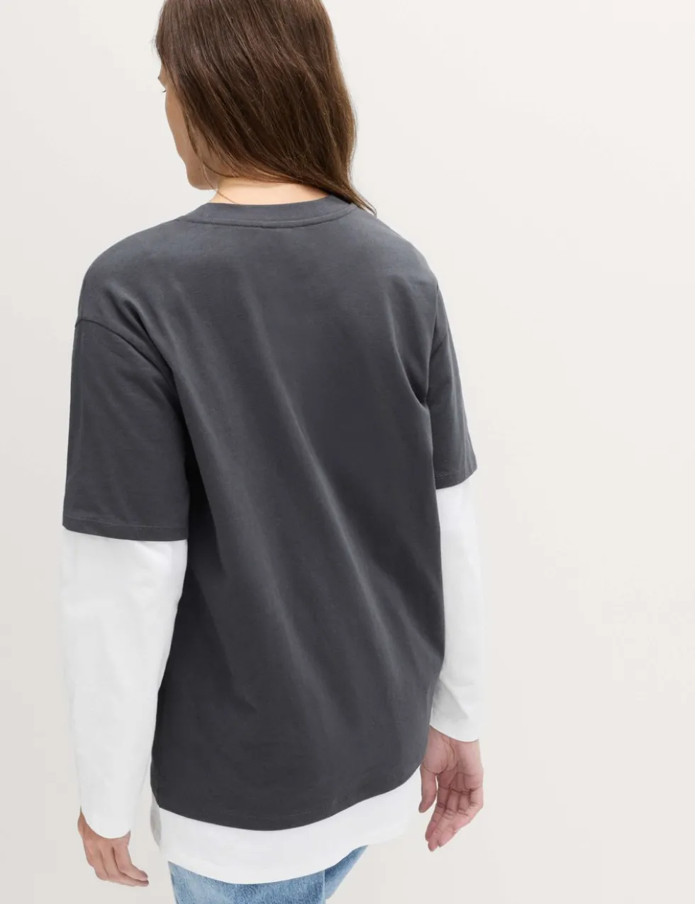 Pure Cotton Double Layer Oversized T-Shirt