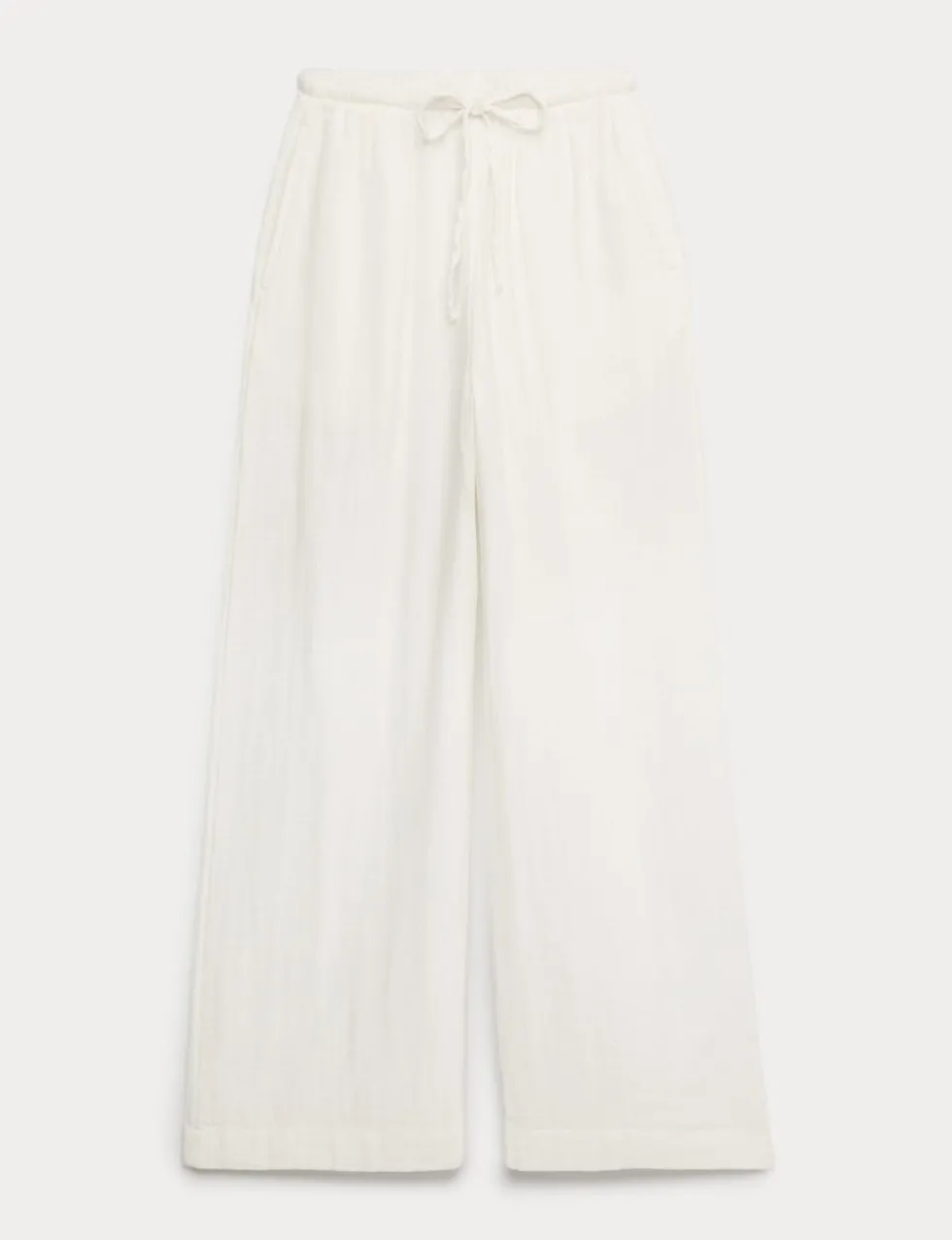 Pure Cotton Drawstring Beach Trousers