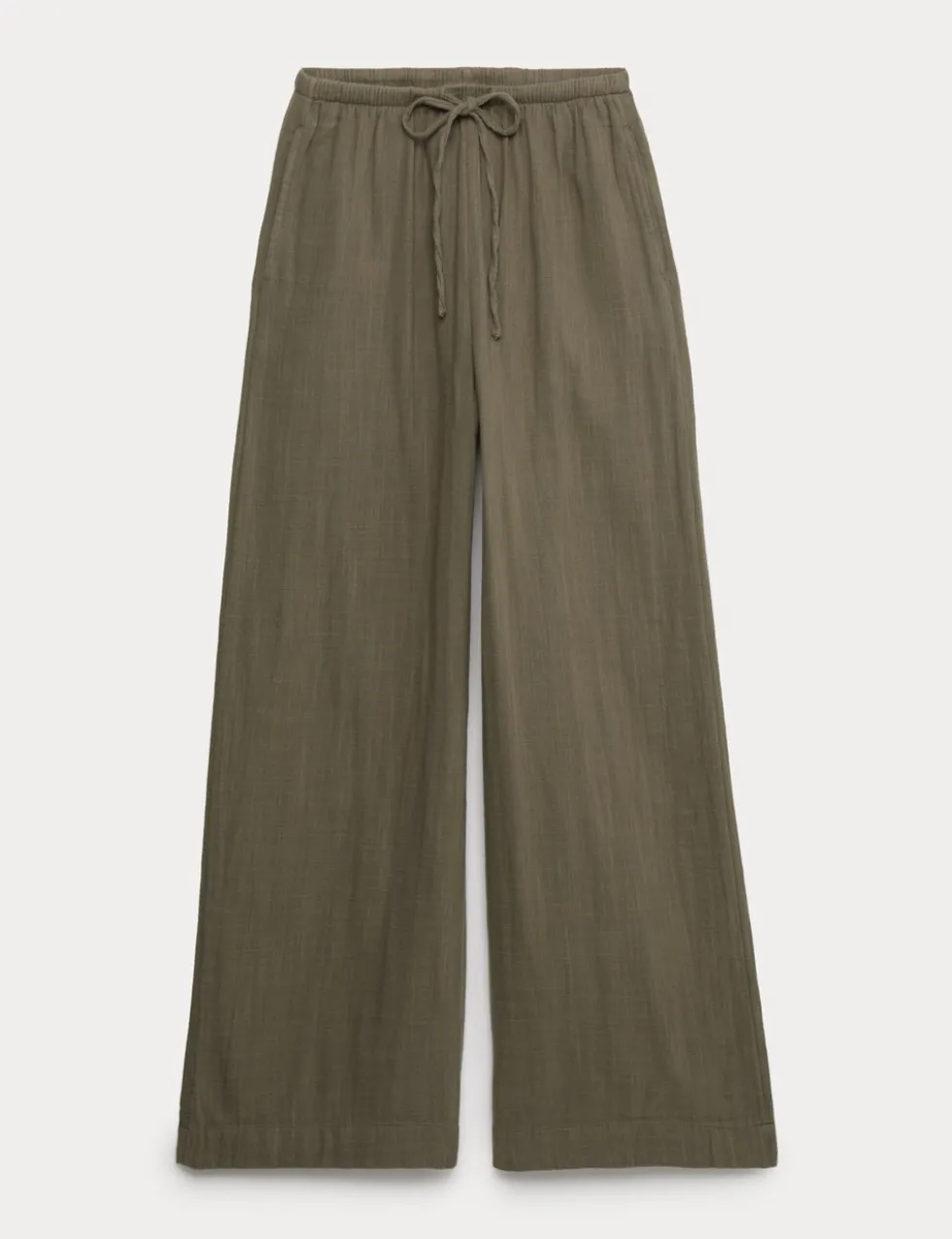 Pure Cotton Drawstring Beach Trousers