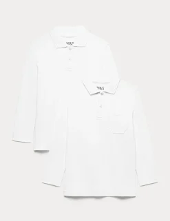 Pure Cotton Easy Dressing StayNew™ Polo Shirts (3-18 Yrs)