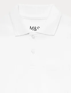 Pure Cotton Easy Dressing StayNew™ Polo Shirts (3-18 Yrs)