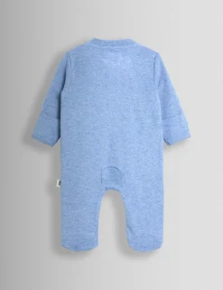 Pure Cotton Elephant Applique Zip Sleepsuit (7lbs-18 Mths)