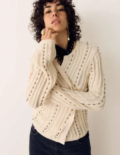 Pure Cotton Embellished Cardigan