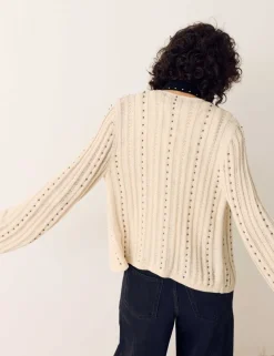 Pure Cotton Embellished Cardigan