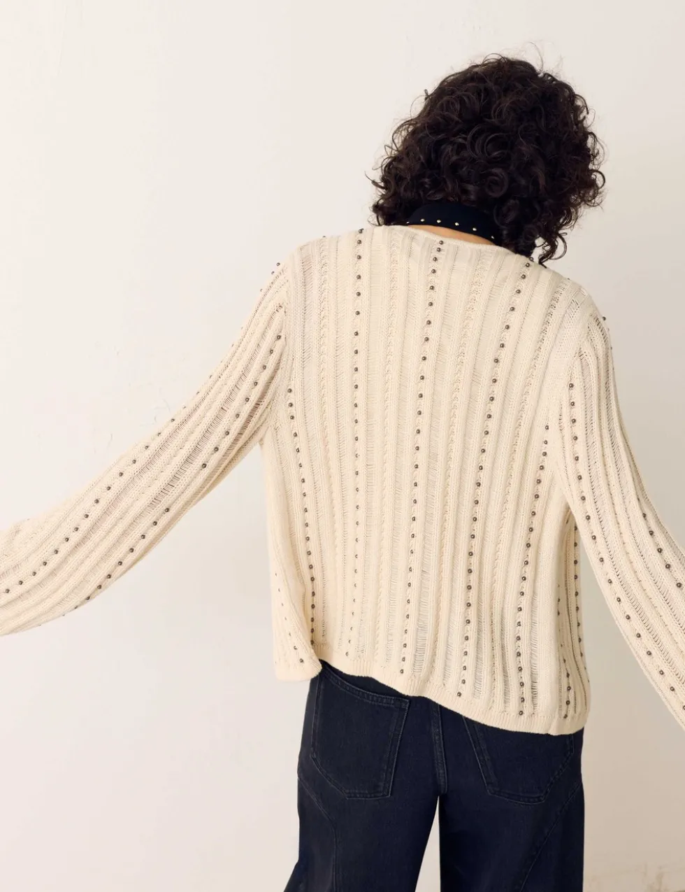 Pure Cotton Embellished Cardigan