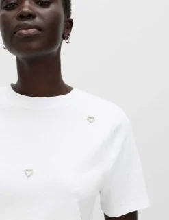 Pure Cotton Embellished T-Shirt