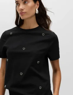 Pure Cotton Embellished T-Shirt