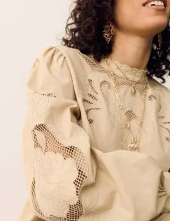 Pure Cotton Embroidered Blouse