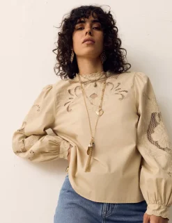 Pure Cotton Embroidered Blouse