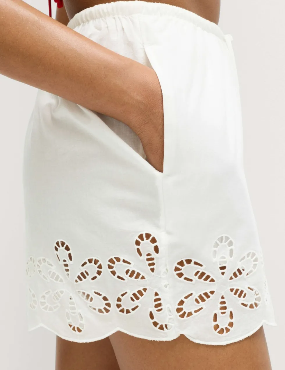 Pure Cotton Embroidered Beach Shorts