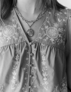 Pure Cotton Embroidered Blouse