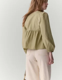 Pure Cotton Embroidered Blouse