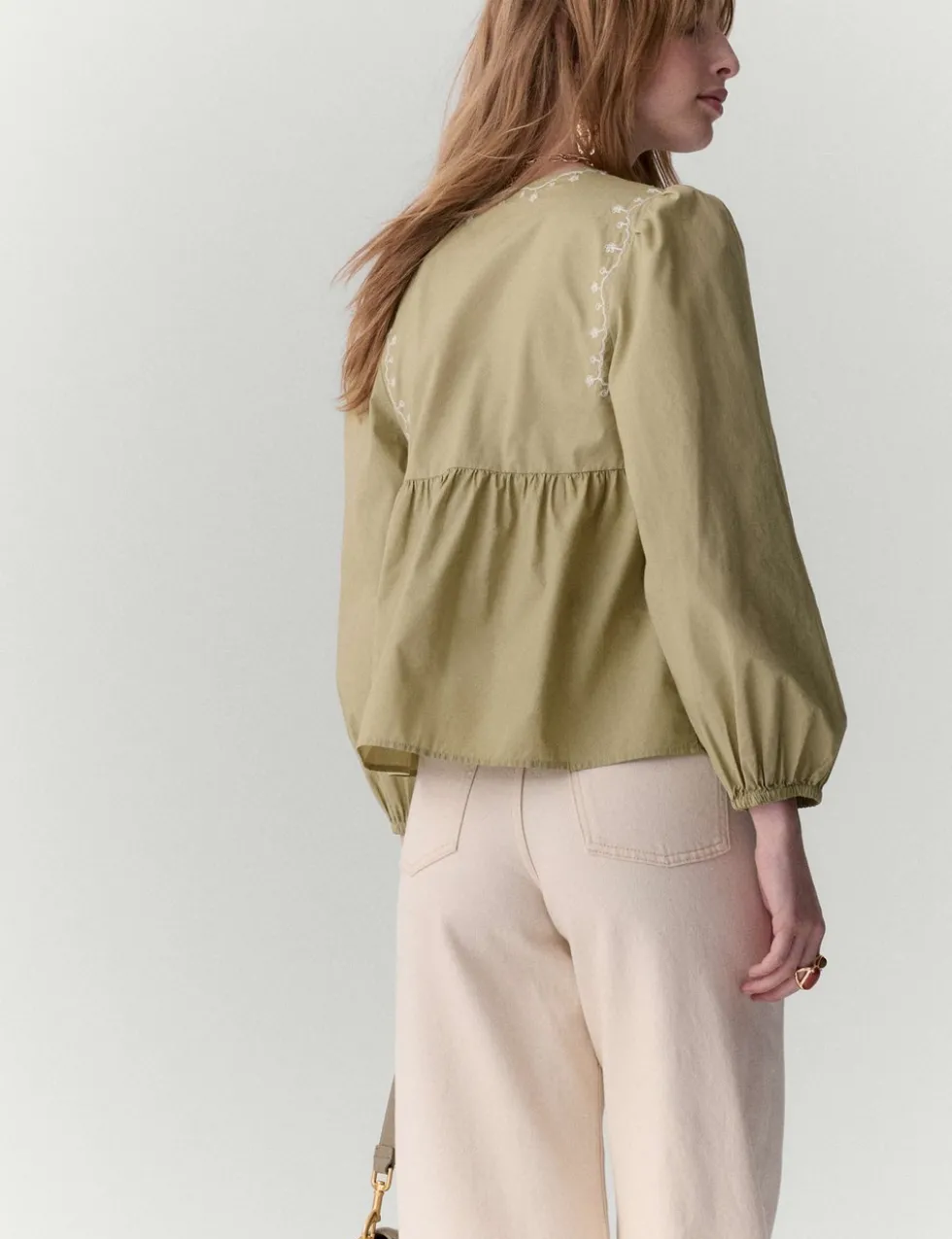 Pure Cotton Embroidered Blouse
