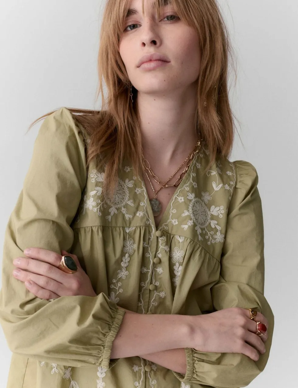 Pure Cotton Embroidered Blouse